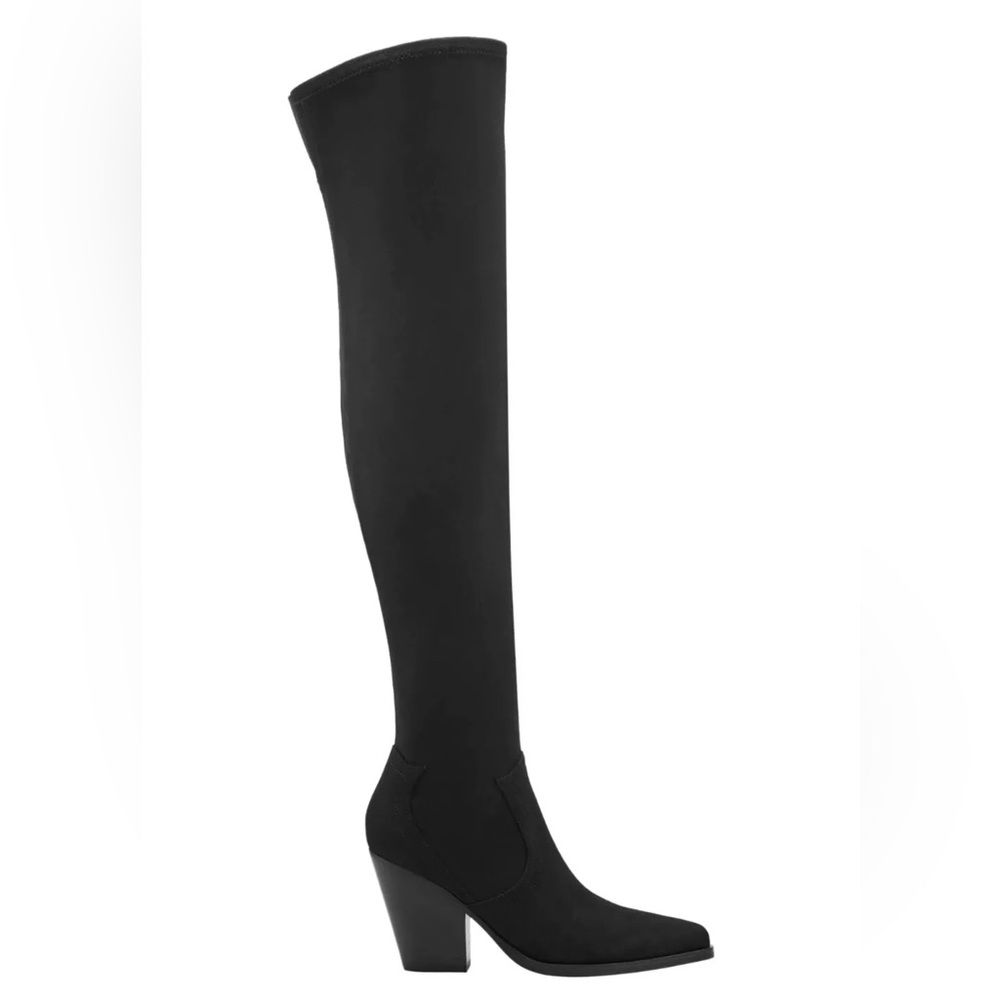 NWOT Marc Fisher Gwyneth Over the Knee OTK Black Suede Boots